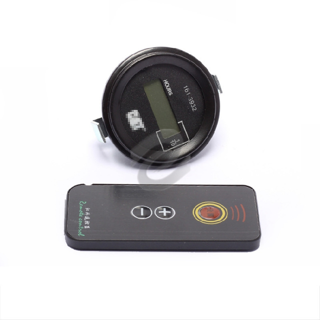 Remote Control Round Digital Hourmeter Gauge 161-3932